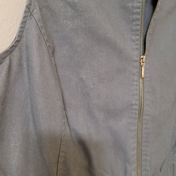 Chicos Womens Sleeveless Zip Vest Jacket Size 1/M/8  Work Career Office Retro‎ - Picture 2 of 5